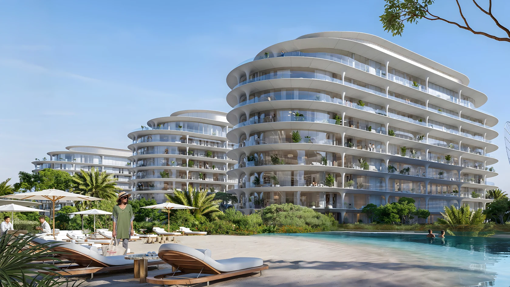 Wasserfront-Apartments mit Blick über die Marina